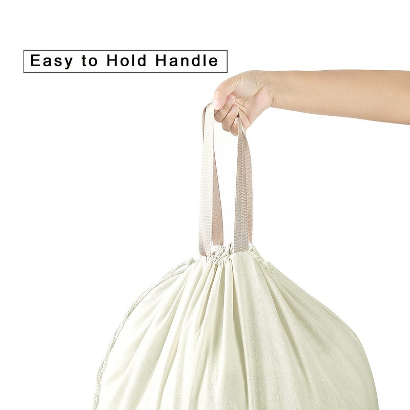 SANFERGE Heavy Duty Laundry Bag with Drawstring and Handle, Extra Large Travel Dirty Clothes Bag for Laundromat and Household, Durable Rip-Stop Laundry Hamper Liner, 8 Solid color(28 x 40 Inch) by SANFERGE - Image 3